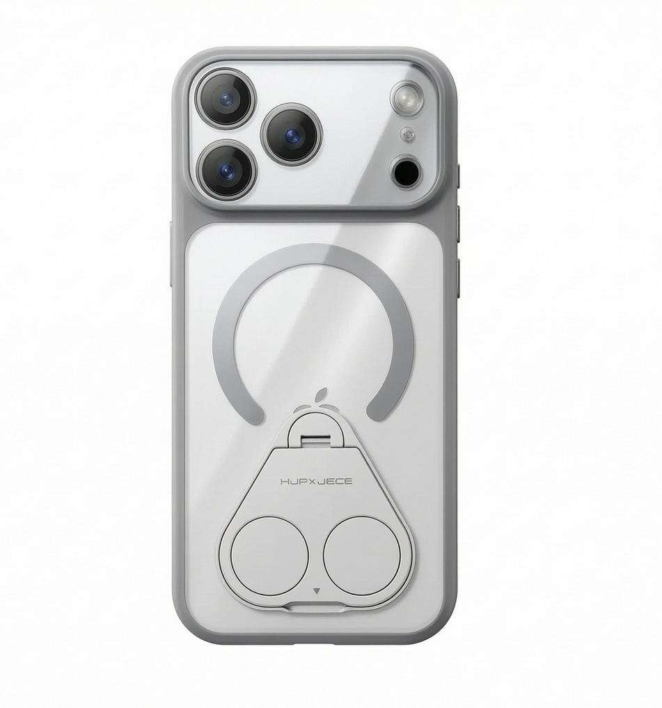 JECE Zero-Gravity Ring Case for iPhone 17 Pro Max, Ultra-thin Magnetic Protective Cover, Full Wrap Anti-drop Phone Case with Built-in Kickstand, Premium Air Lightweight Shockproof Shell
