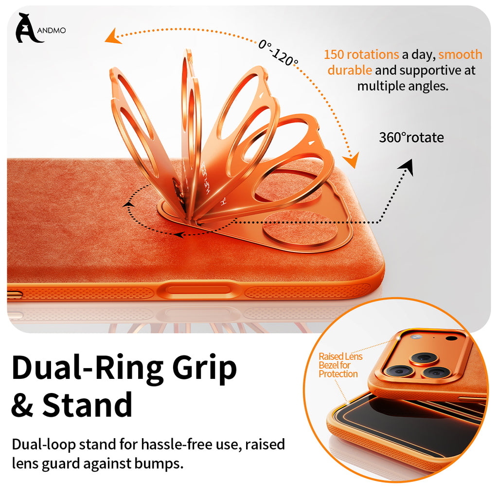 iPhone  O'Dell Leather-Feel Back Cover with Dual Rings